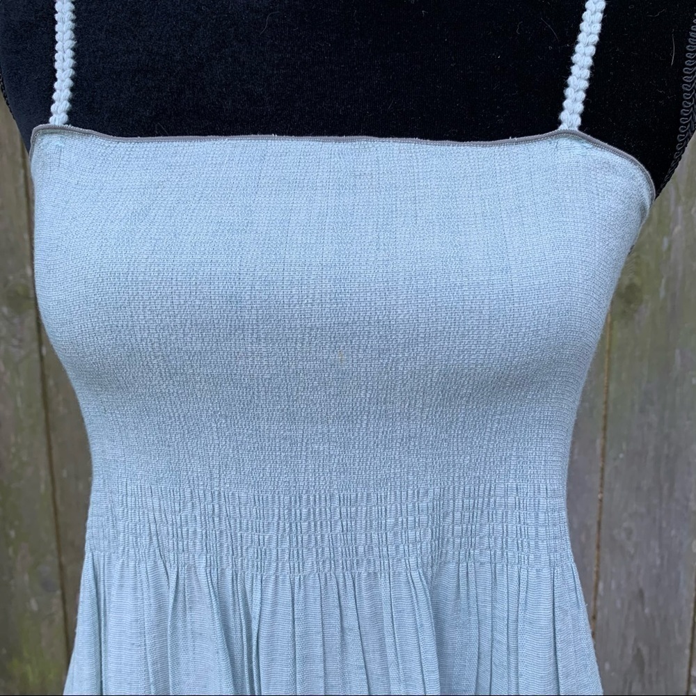 MAX STUDIO boho spaghetti strap ombré stripe crinkle skirt dress spring summer - Picture 3 of 16
